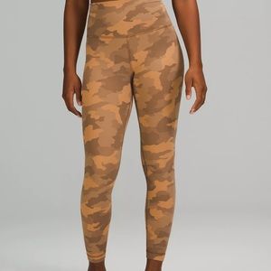 Lululemon Align HR 25” Camo Beige Multi Sz 4